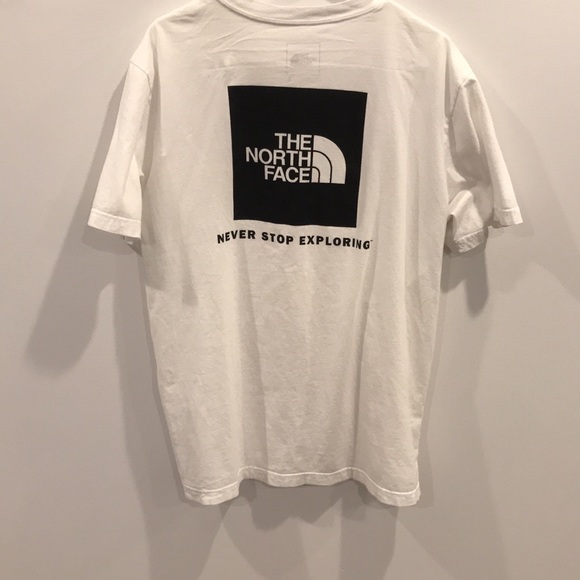 T-Shirt The North Face White/Black Oversized Vintage - Picture 2 of 3